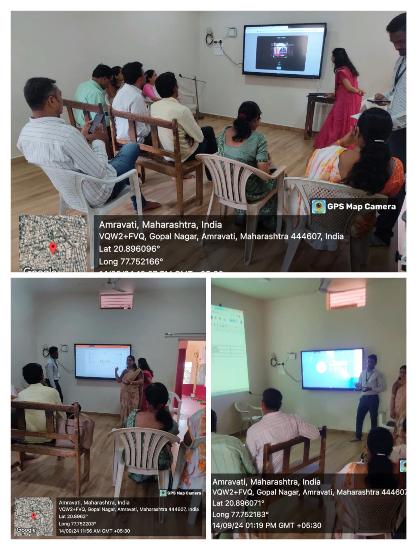 Resource Person conducting workshop at Rajiv Gandhi School, Amravati