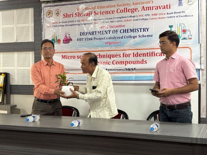 Facilitation to Chief guest Dr. Berad Sir